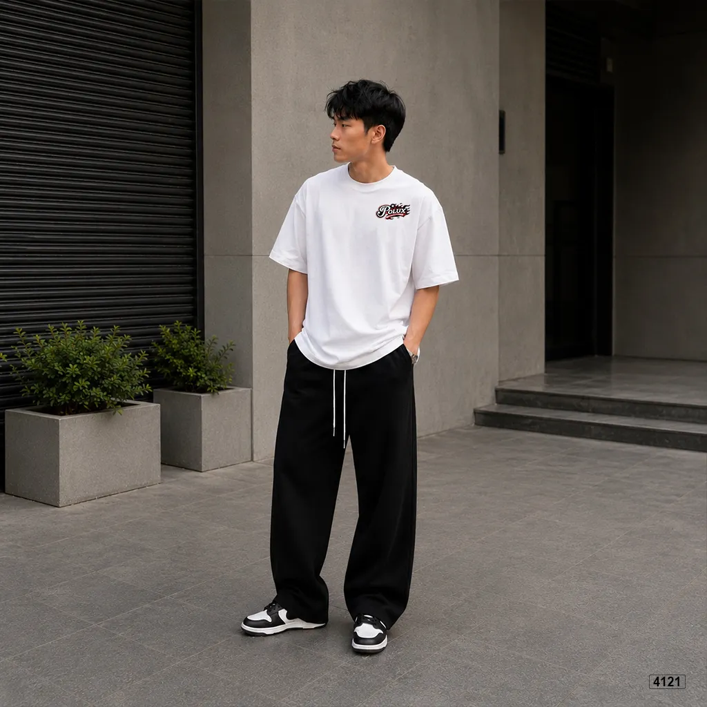 Áo thun nam oversize basic dễ phối Polux 4121_thumbnail_4