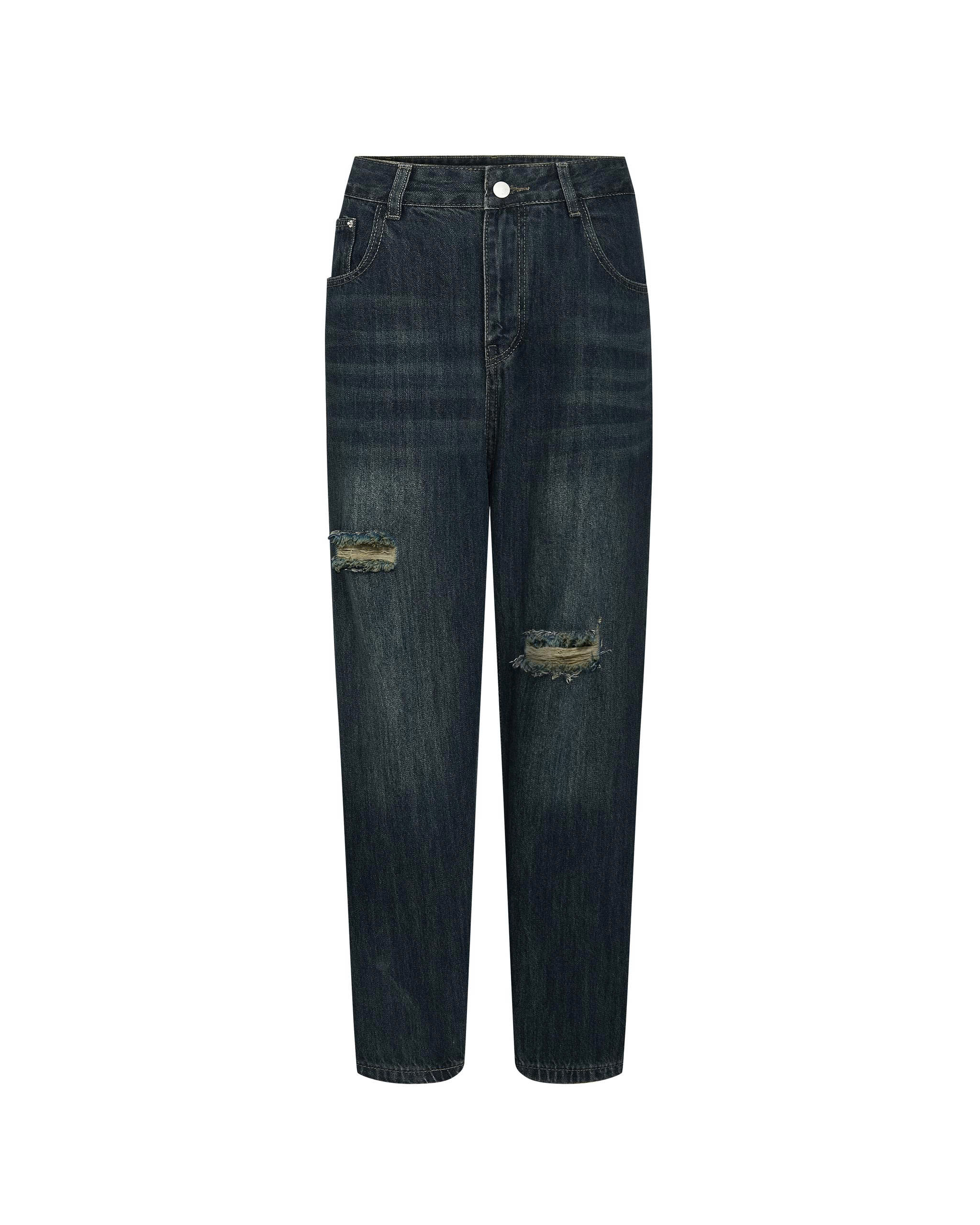 BIGSIZE NỮ - Quần jean baggy túi thêu dành cho nàng béo từ 55-90kg V-QJ5005