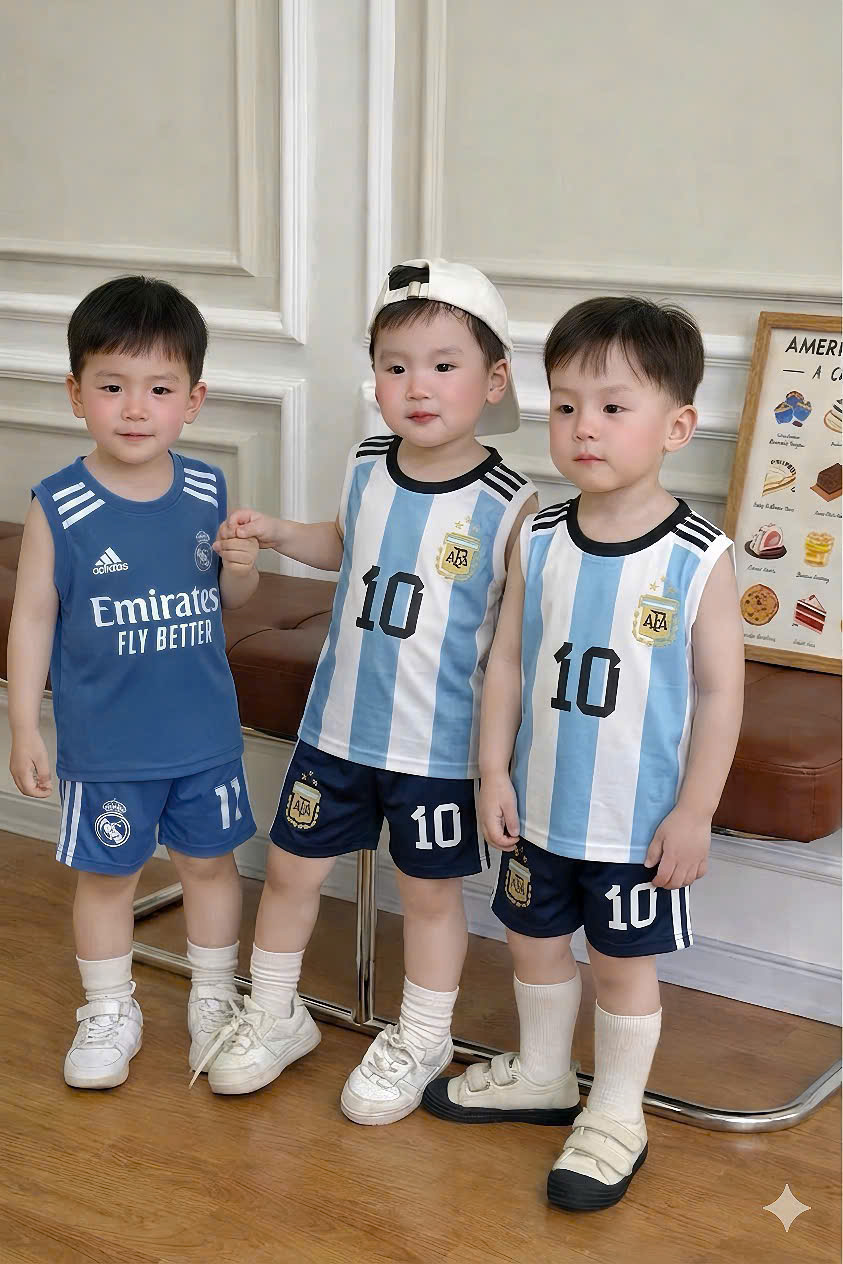 D58 SET 2 BỘ BA LỖ BÓNG ĐÁ SỐ 10 VÀ CHỮ- A100.379