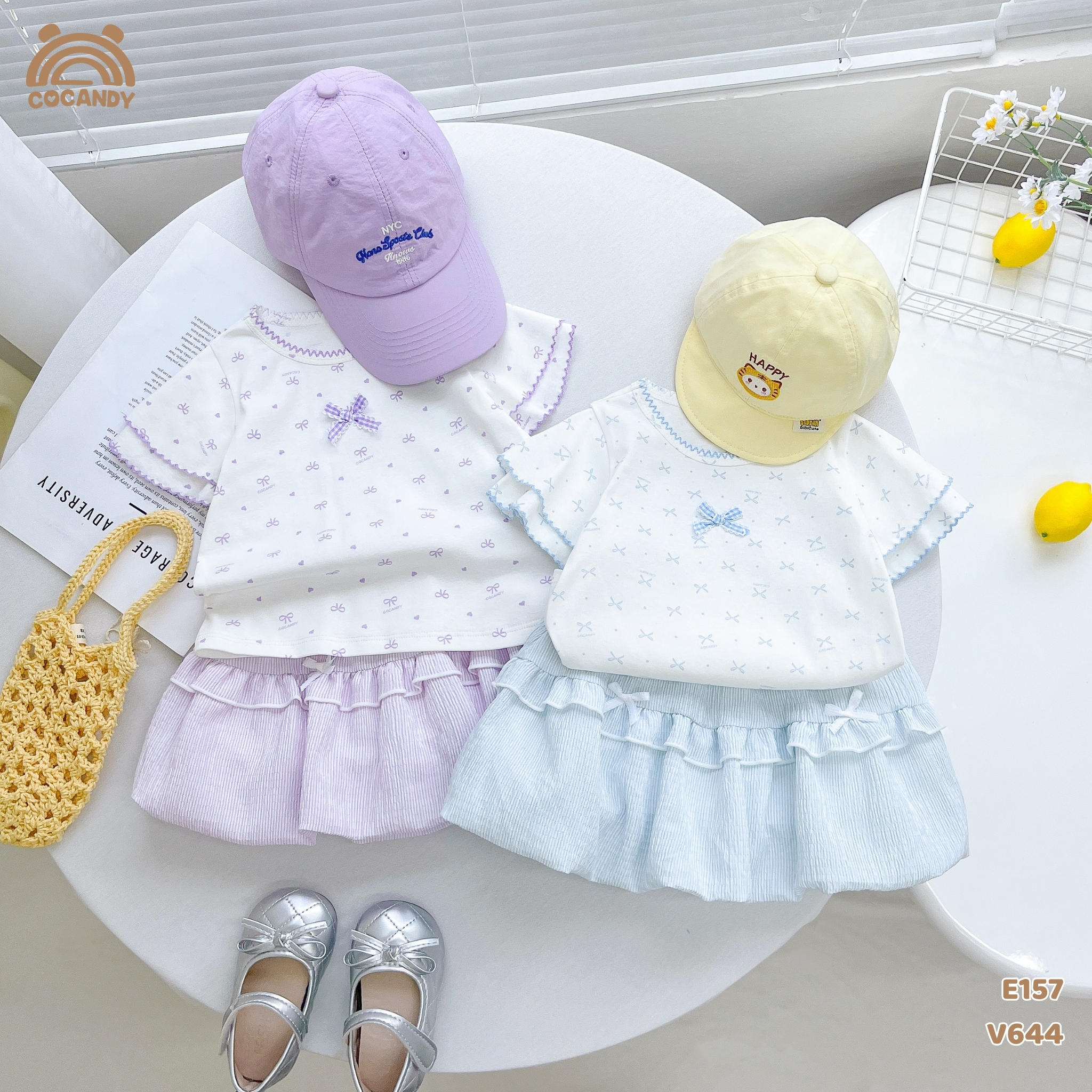 Chân váy thô kẻ TÍM form bí phối nơ_thumbnail_1