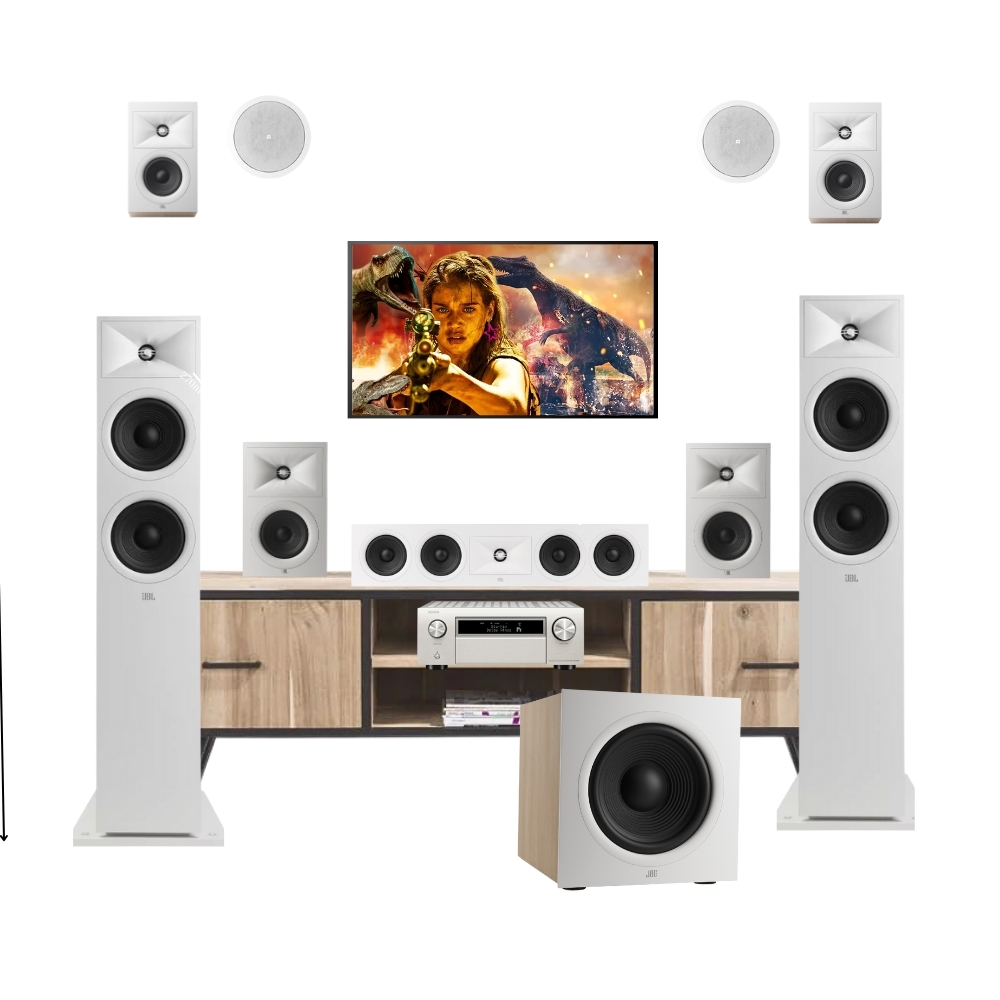 COMBO AMPLY DENON X6700H + LOA BOOKSHELF JBL STAGE 250B +  LOA CỘT JBL STAGE 260F + LOA CENTER JBL TAGE 245C + LOA SUBWOOFER JBL TAGE 220P + LOA SURROUND JBL STAGE 240H + LOA JBL C8IC – B454
