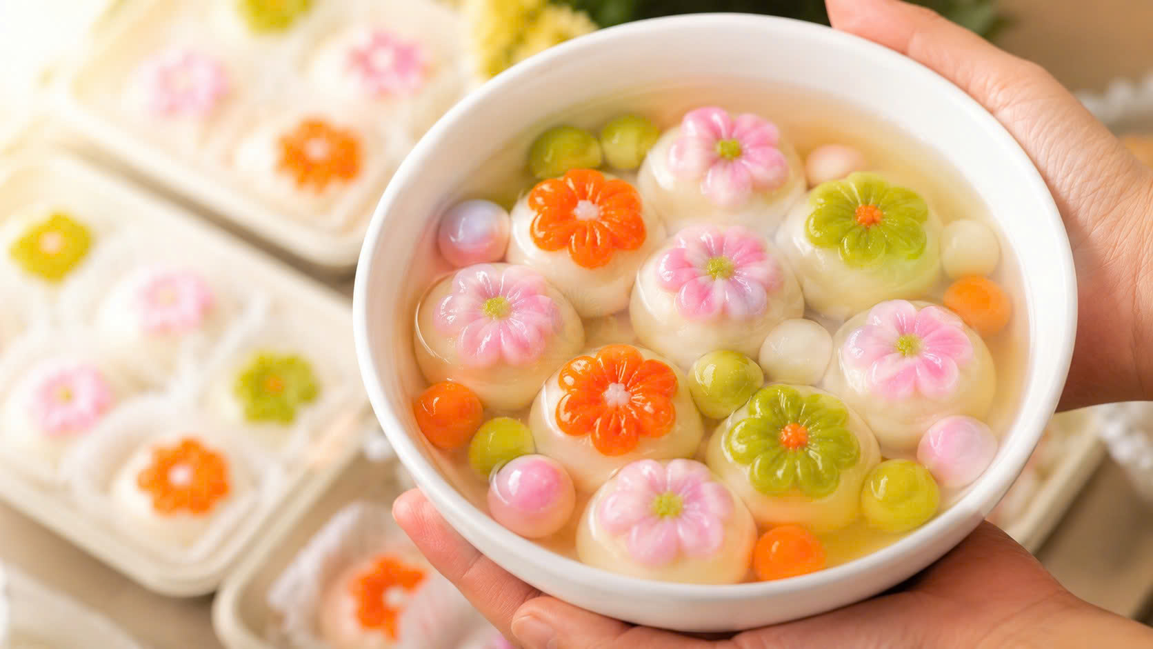 Công Thức Chè Trôi Nước Ngũ Sắc Tạo Hình