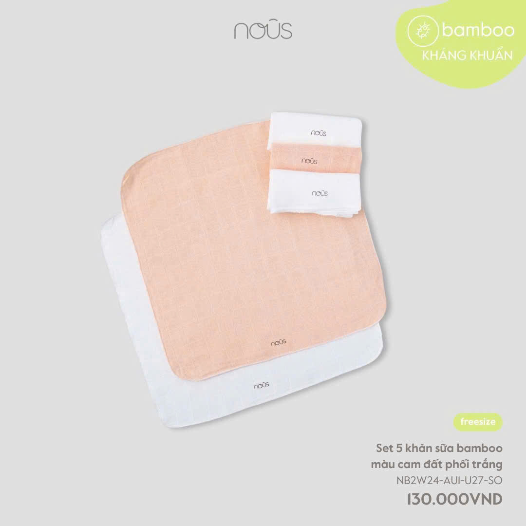 Hộp 5 khăn sữa Bamboo NOUS_thumbnail_4