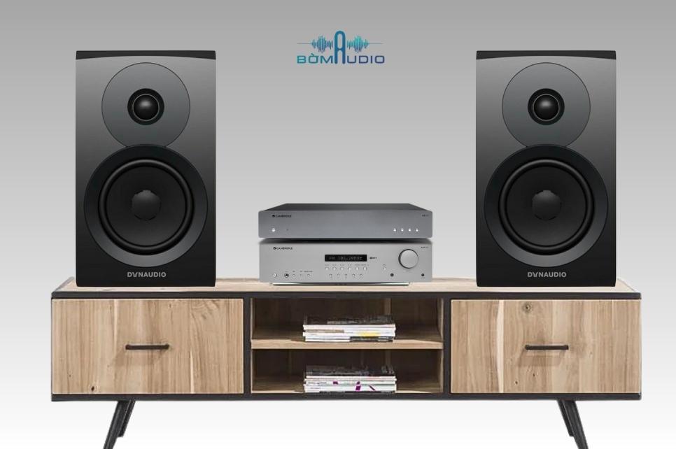 Combo Amply CAMBRIDGE AUDIO AXR100 + Network Player CAMBRIDGE AXN 10 + Loa Bookshelf DYNAUDIO EMIT 20 - B69