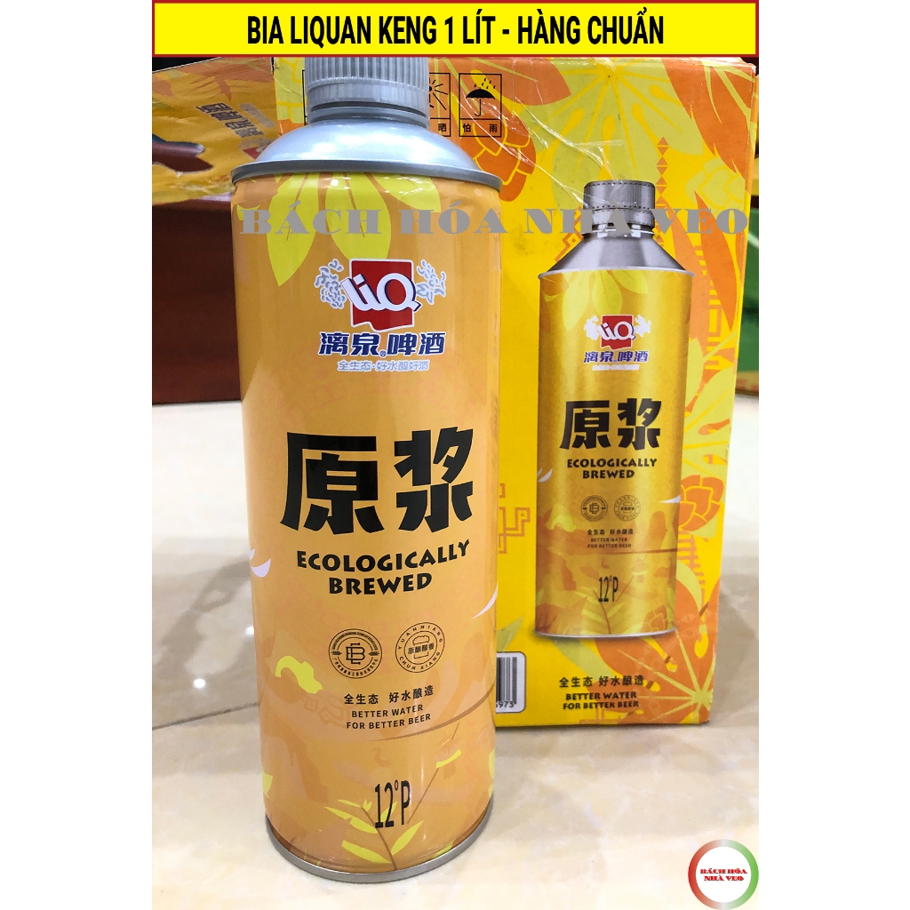 [Thùng 6 Keng] Bia liquan Keng 1 Lít Màu Vàng Cực Ngon - Hàng Chuẩn