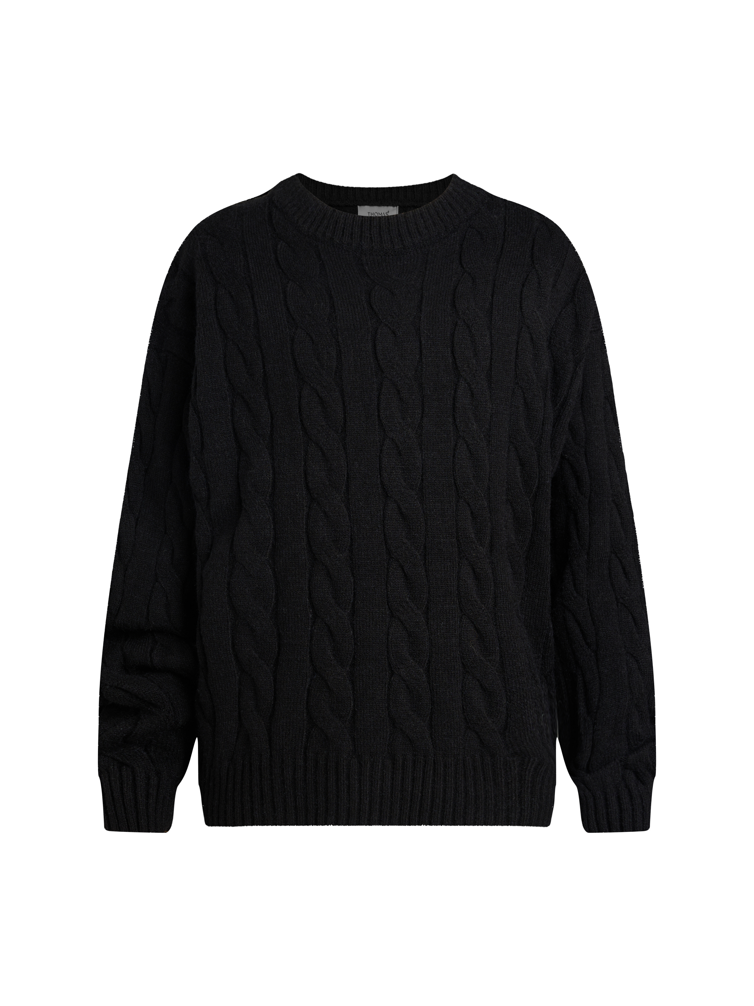 Áo Sweater Twisted-Wool Sợi Viscose Form Relaxed_thumbnail_15