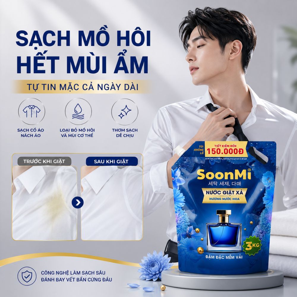 1 Thùng 3 túi Nước Giặt Xả 2 Trong 1 Soonmi 3kg_thumbnail_3