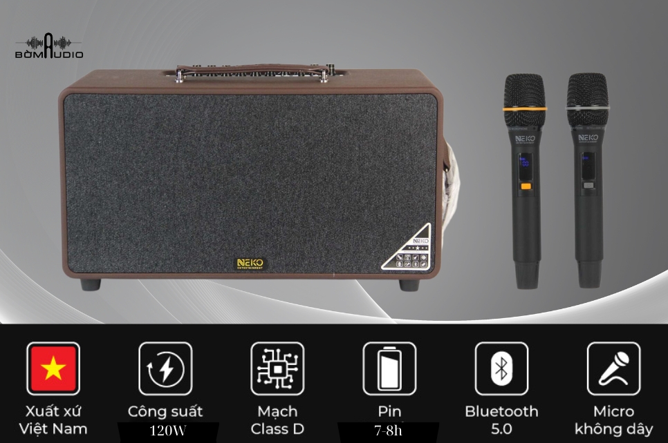 Tính năng nổi bật của loa karaoke xách tay Neko NK800