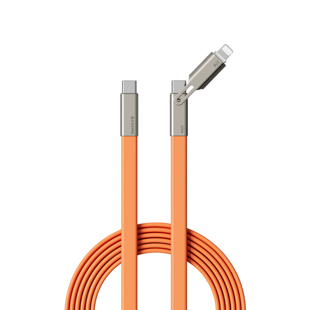 Cáp sạc nhanh DC25 240W thiết kế 2 in 1 dạng dẹt