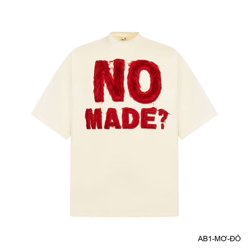 AB1 - Áo phông nam nữ unisex cổ tròn tay ngắn họa tiết NO MADE? phong cách streetwear mùa hè_thumbnail_13