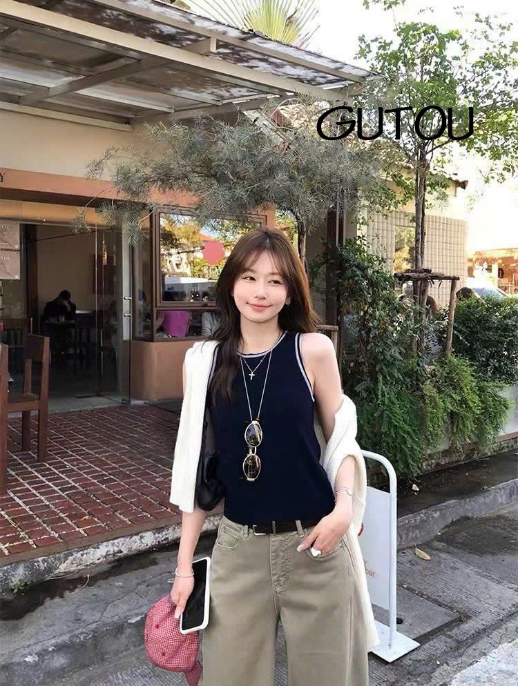 [ GUTOU ] Áo Len Tank Top Viền Line Minimal_thumbnail_7