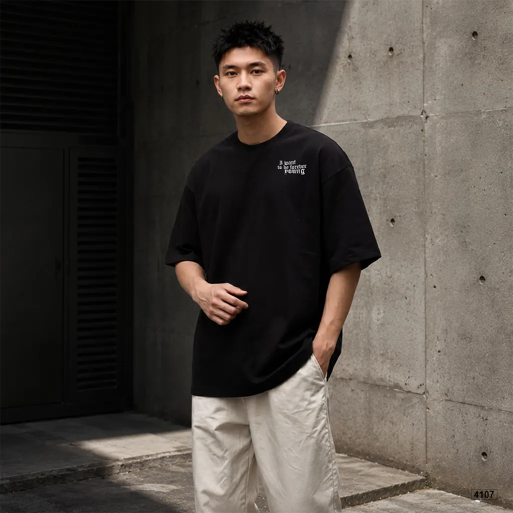 Áo thun form rộng unisex phong cách đường phố cổ điển Polux 4107_thumbnail_4