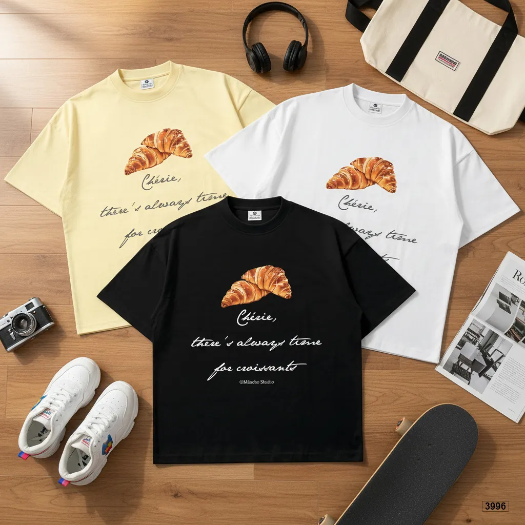 Áo thun boxy nữ in graphic Croissant đáng yêu Miucho 3996_thumbnail_7