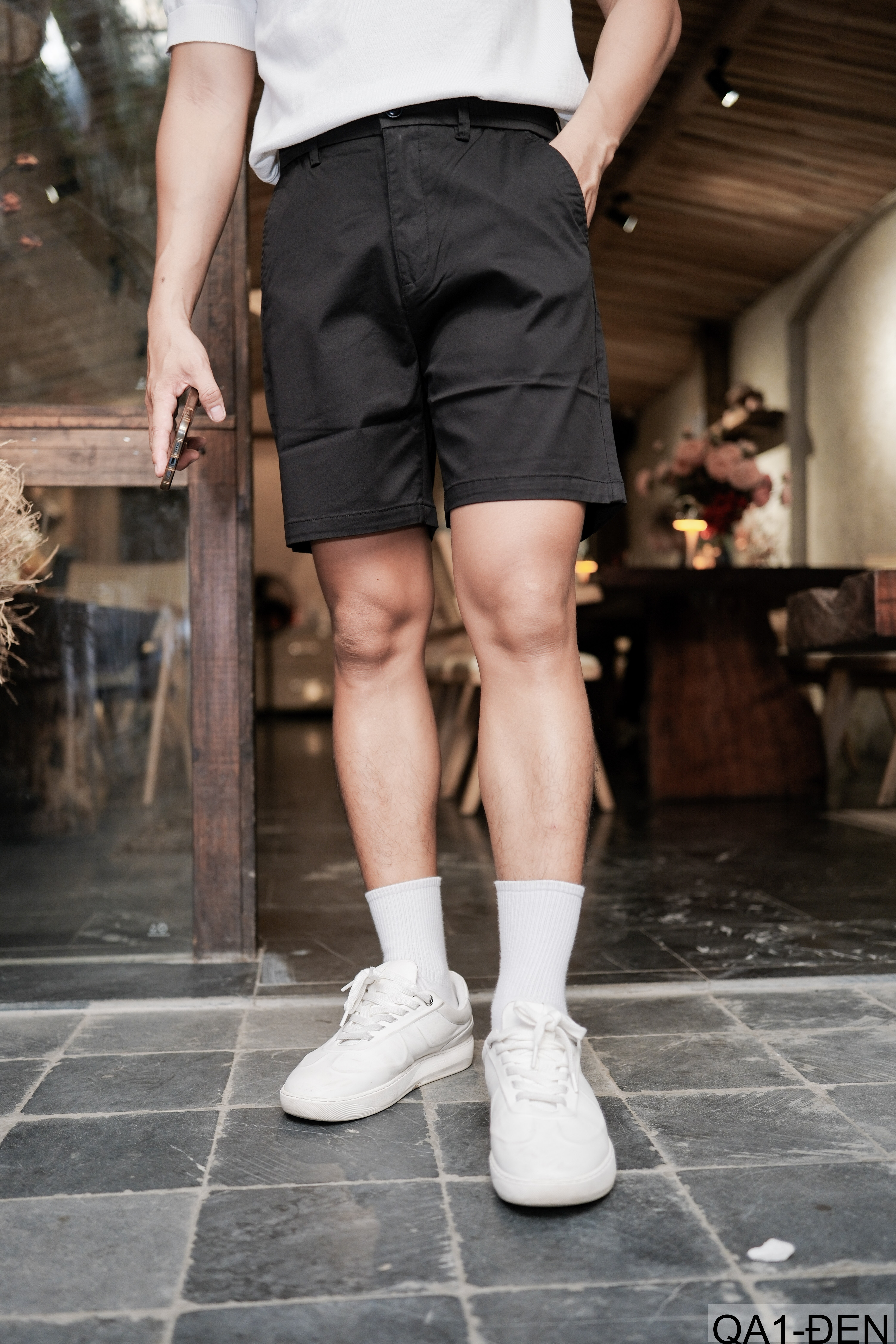 QA1 - Quần short nam ống rộng co giãn, chất cotton thoáng mát, phong cách Nhật Bản mùa hè_thumbnail_27