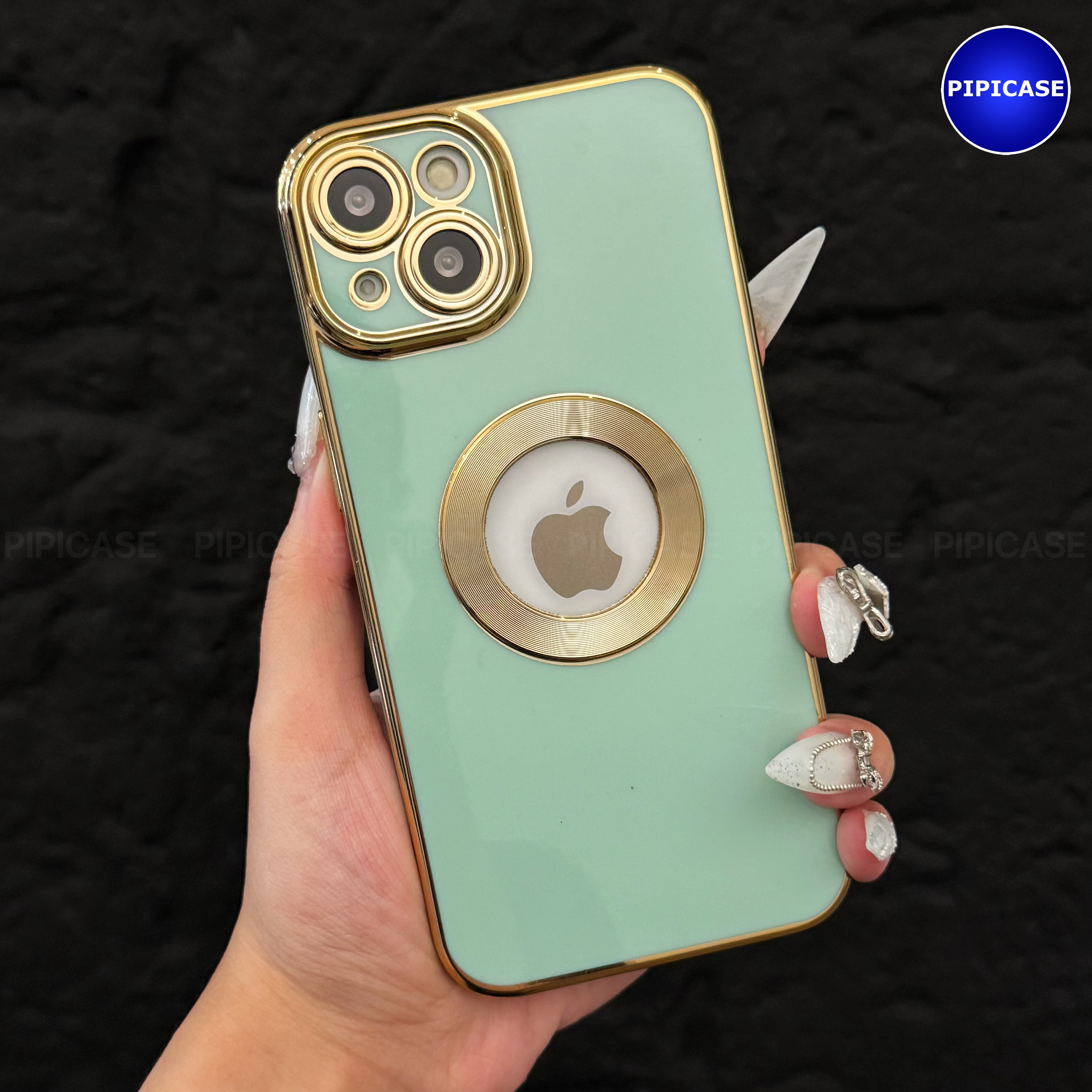 Ốp Lưng iPhone 13 - Pandora - Xanh Mint