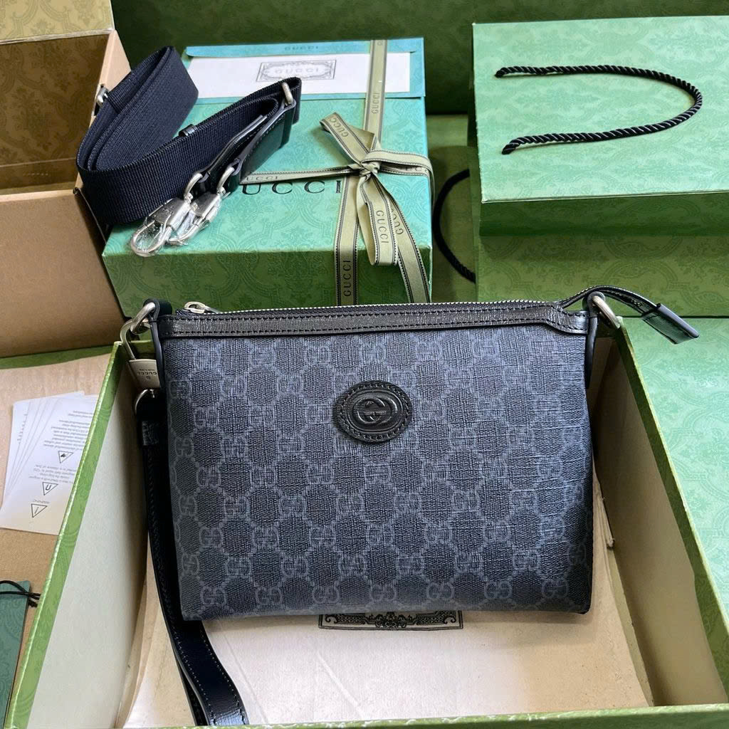  Túi cầm tay, đeo chéo Gucci GG Canvas Messenger Bag With Interlocking_thumbnail_2