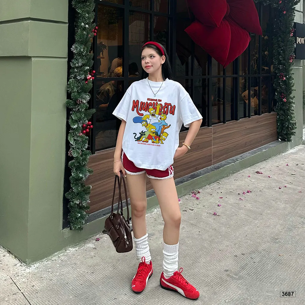 Áo thun nam nữ form boxy Gia đình Simpsonn Miucho 3687_thumbnail_5