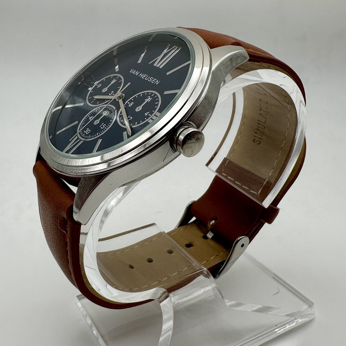 Đồng Hồ Nam Van Heusen Dây Da – Kèm Lắc Tay Cao Cấp_thumbnail_2