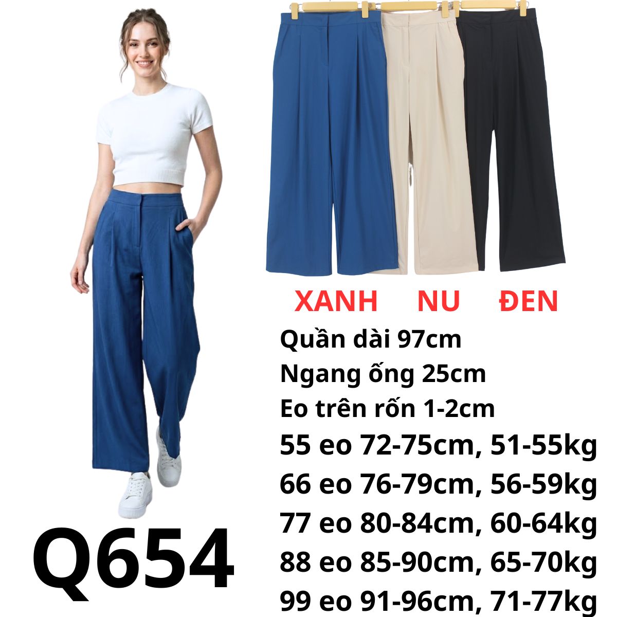 Q654- Quần tây gió