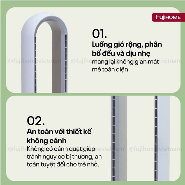 Quạt không cánh tích hợp lọc không khí bằng HEPA, màng lọc Ion bạc Fujihome BF308DC HEPA_thumbnail_4