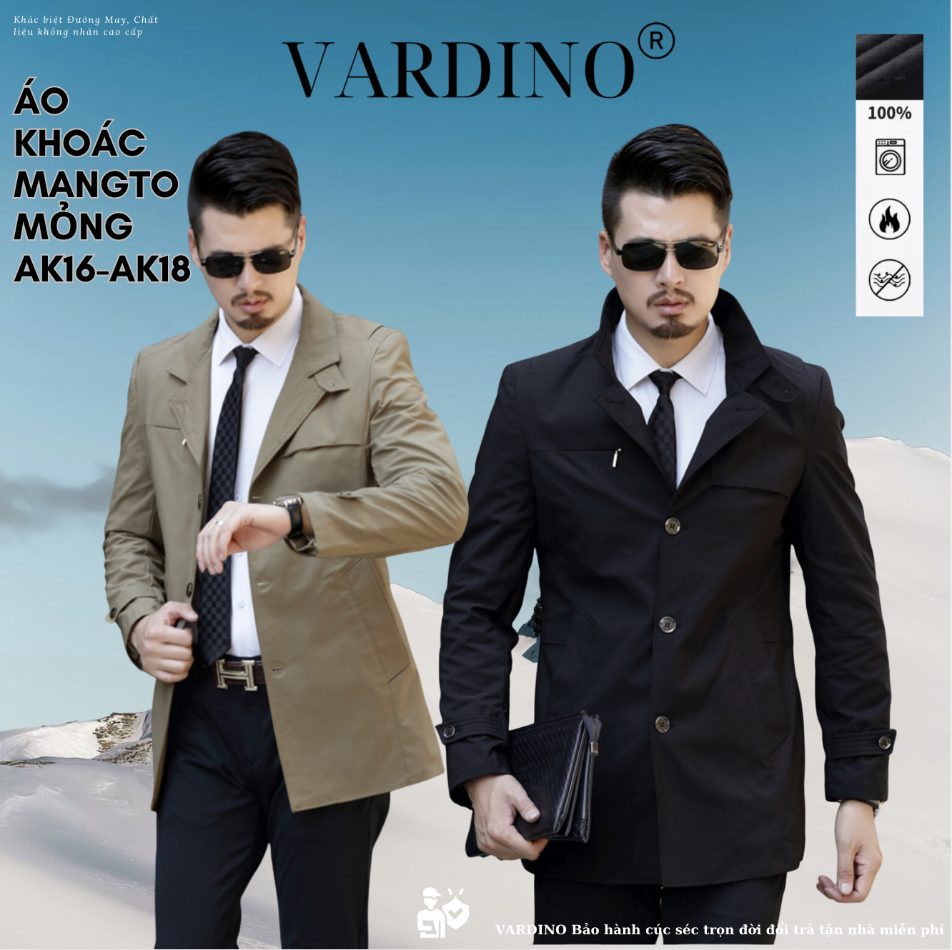 Áo khoác nam công sở Vardino AK16-AK17-AK18