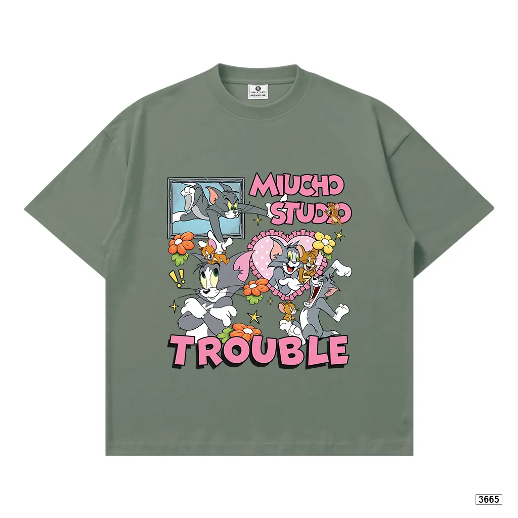 Áo thun nữ form boxy hoạt hình Mèo chuột Miucho 3665_thumbnail_12