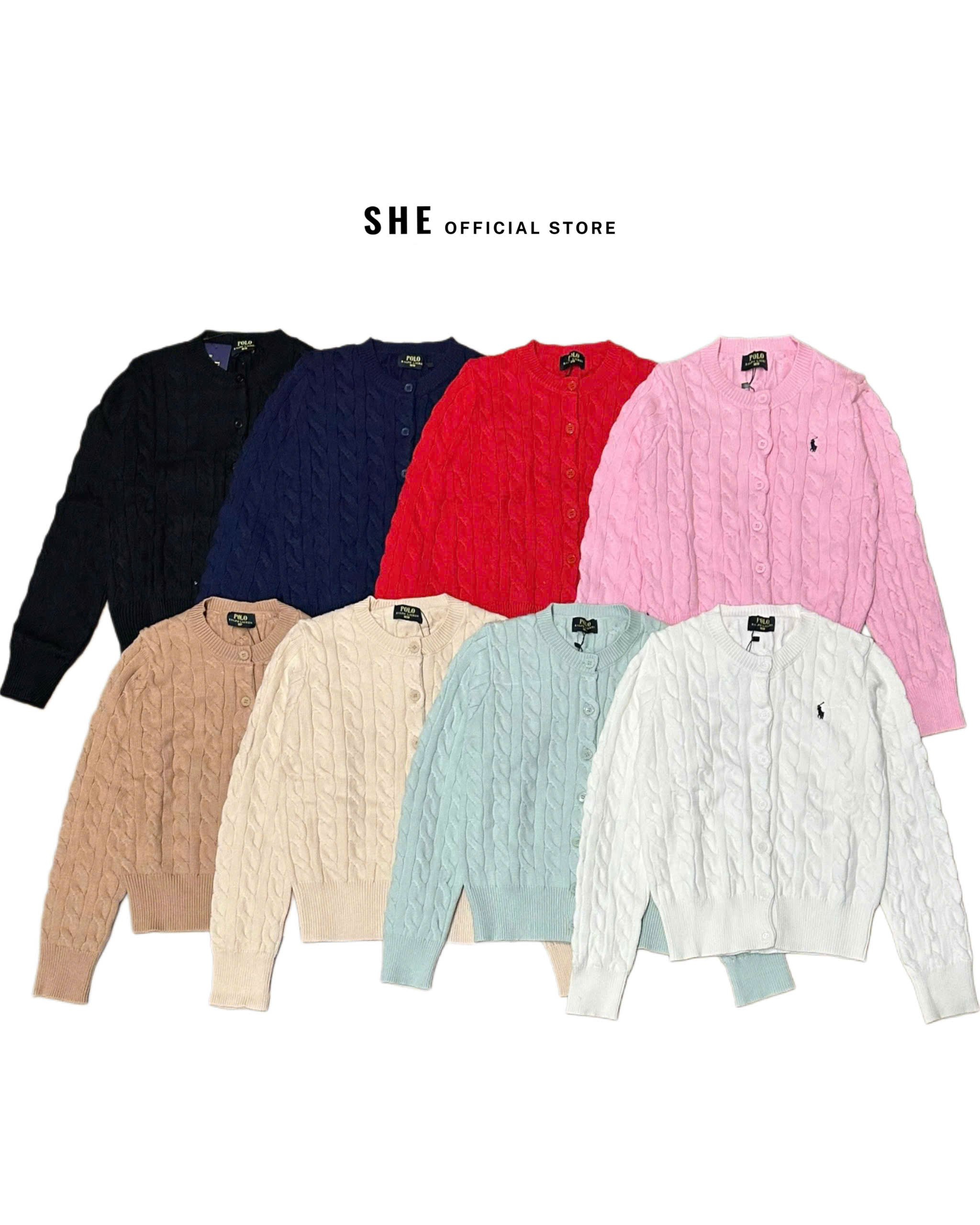 H627 ÁO CARDIGAN POLO RL