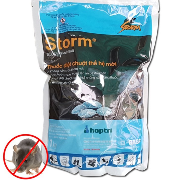 Thuốc diệt chuột Storm 0.005% 1kg