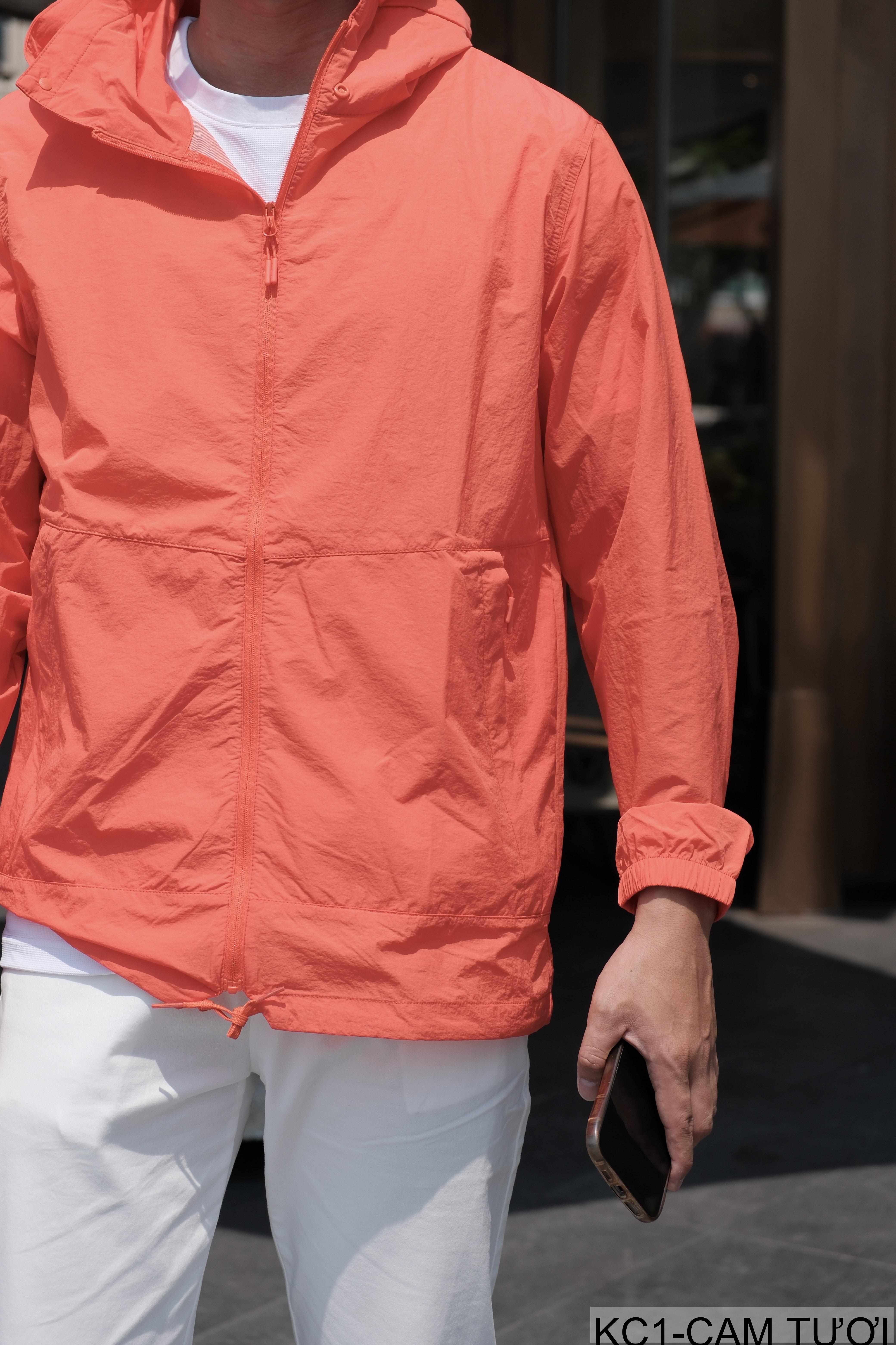 KC1 - Áo khoác chống nắng nam nữ UPF50+ siêu mỏng, thoáng khí, dáng rộng, có mũ trùm đầu_thumbnail_6