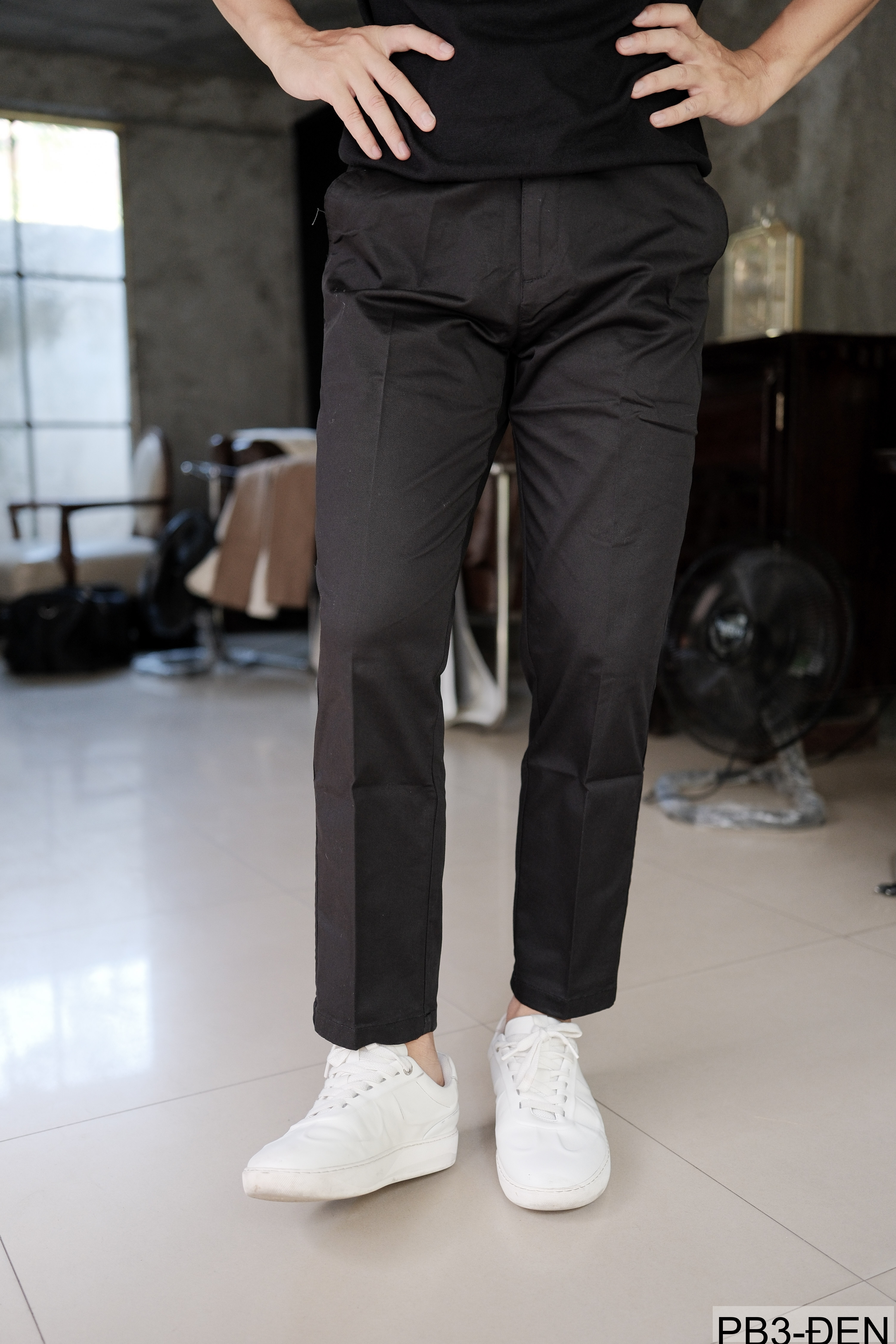 PB3 - Quần ống đứng nam màu trơn, chất cotton co giãn nhẹ, dáng regular fit, phong cách streetwear_thumbnail_9