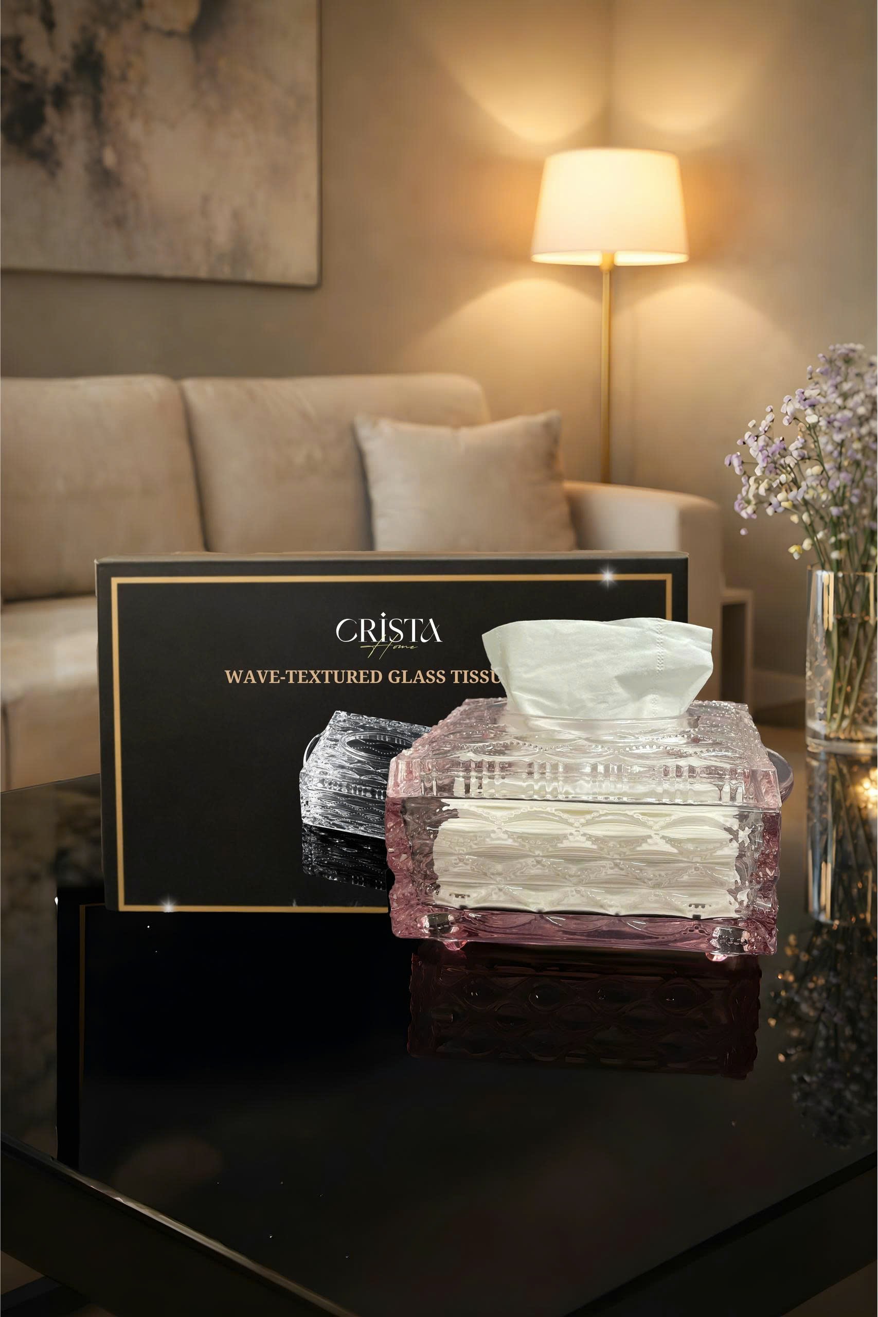 Hộp đựng giấy ăn vân sóng 18.5*12*9.5cm Crista home_thumbnail_10