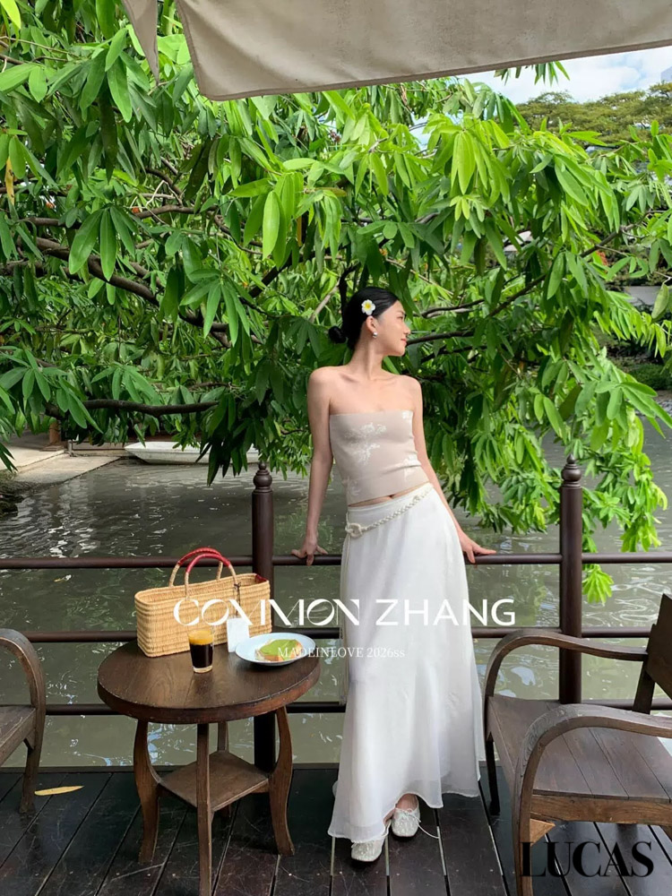 Chân váy dáng xòe cạp chun + belt da tết mặt gỗ_thumbnail_12