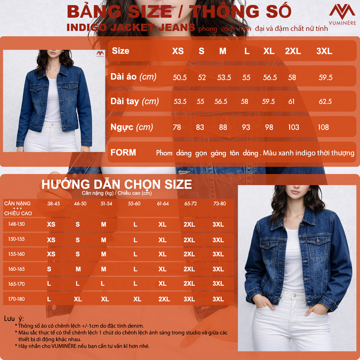 Áo Jacket Jeans nữ VUMINÉRE - INDIGO Blue Jacket phong cách hiện đại, đậm chất nữ tính._thumbnail_4