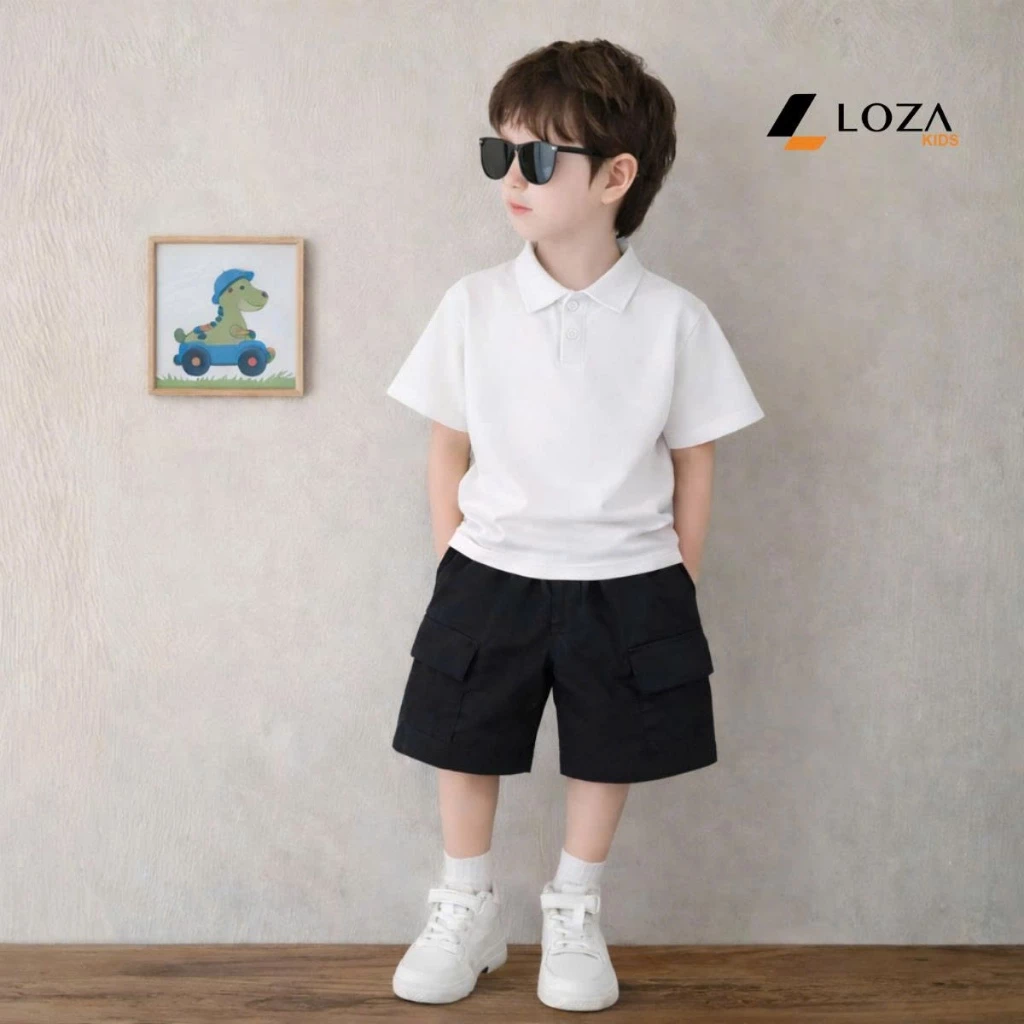 Quần đùi bé trai có nắp túi chất cotton - Quần đùi cho bé cân nặng từ 15-40kg Loza Kids QT7008_thumbnail_2