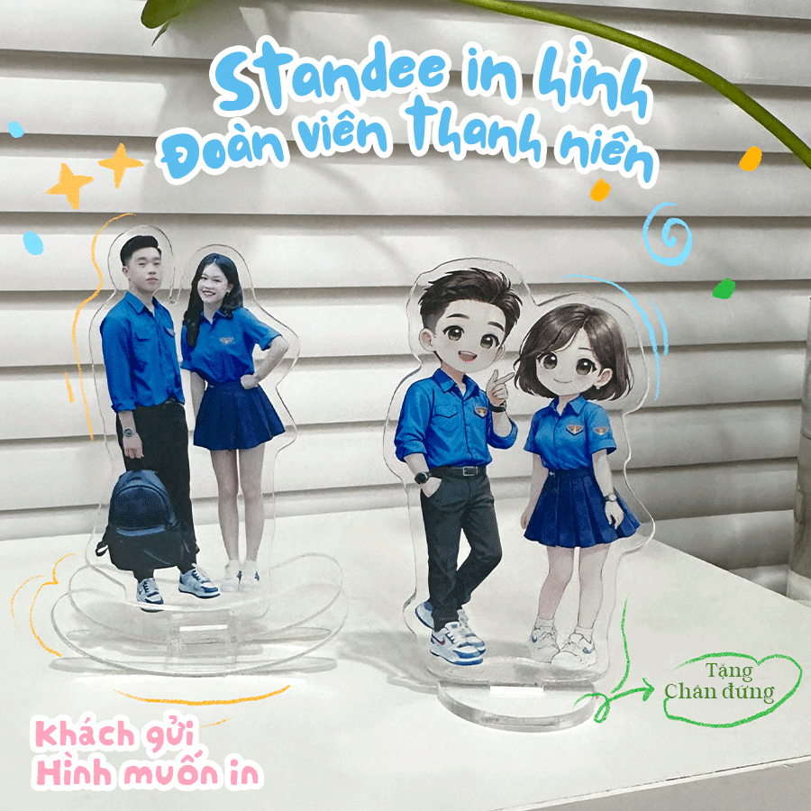 Standee lắc lư in ảnh theo yêu cầu - Ảnh thật hoặc chibi - Quà tặng ý nghĩa