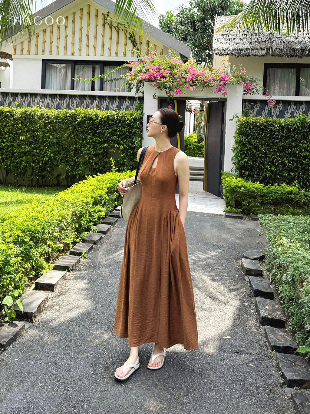 Váy tơ bổ can phồng hông HAGOO_thumbnail_3