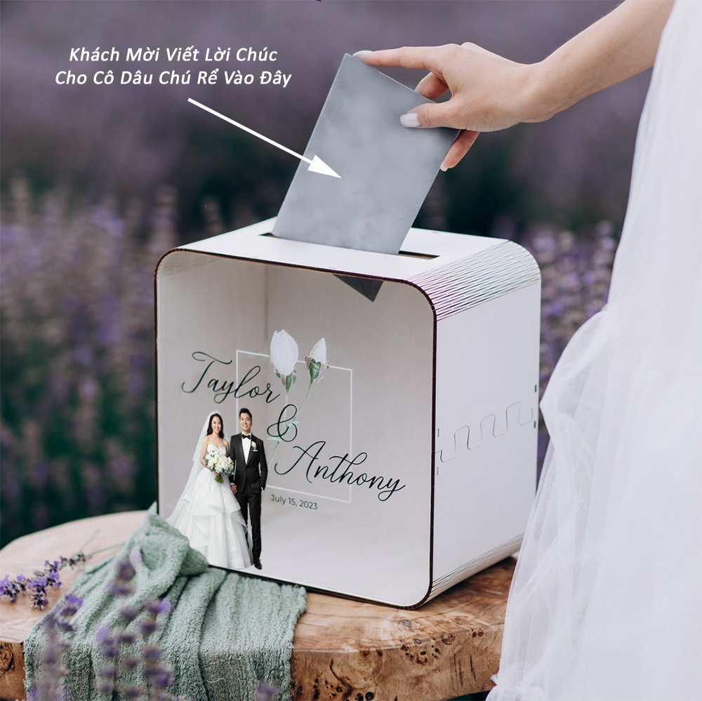 Hộp Thả Lời Chúc Đám Cưới, Sự Kiện, Công Ty, Sinh Nhật - (Size tính theo chiều ngang)_thumbnail_3