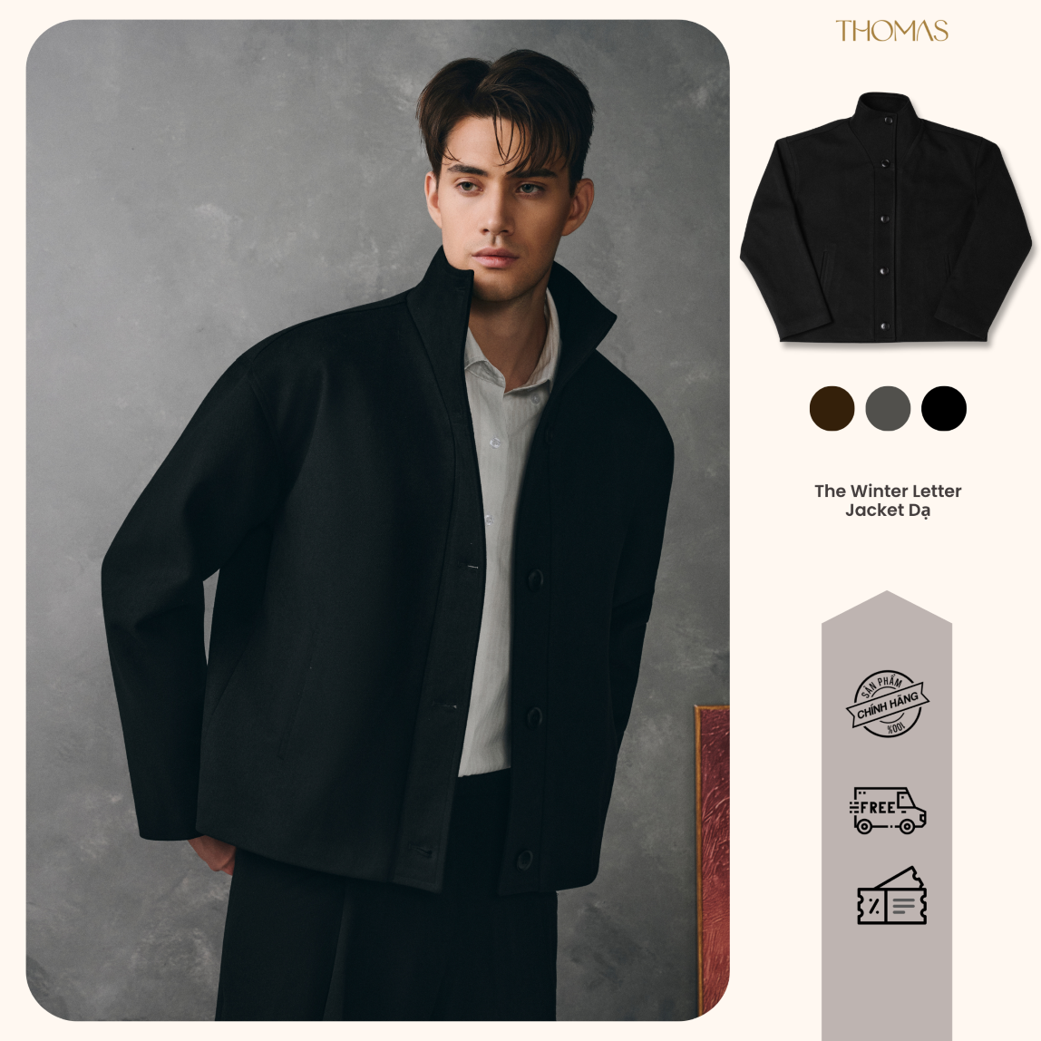 Áo Jacket Dear Heart Vải Dạ Form Regular_thumbnail_6