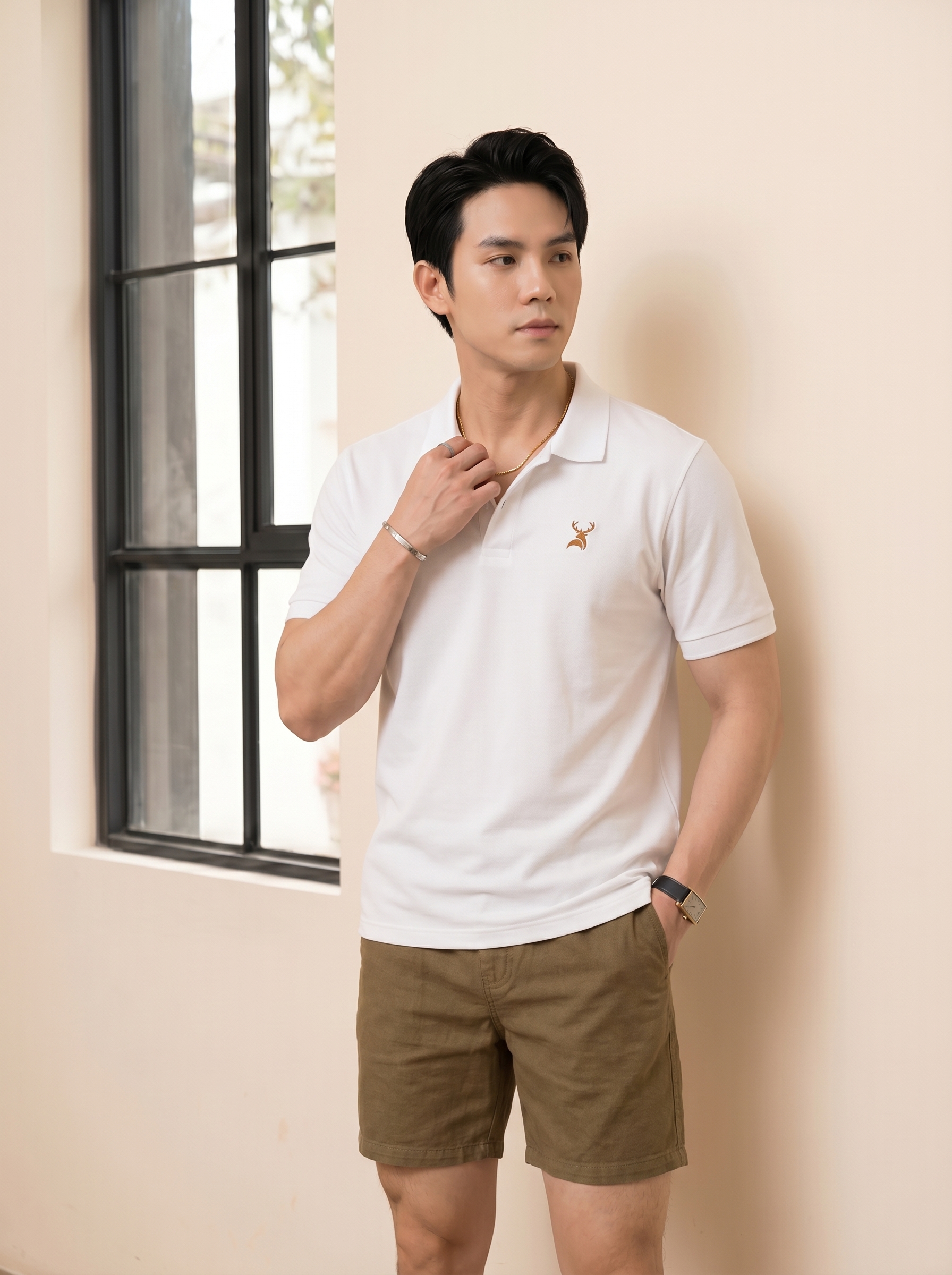 REFINED KAKI SHORT - BROWN