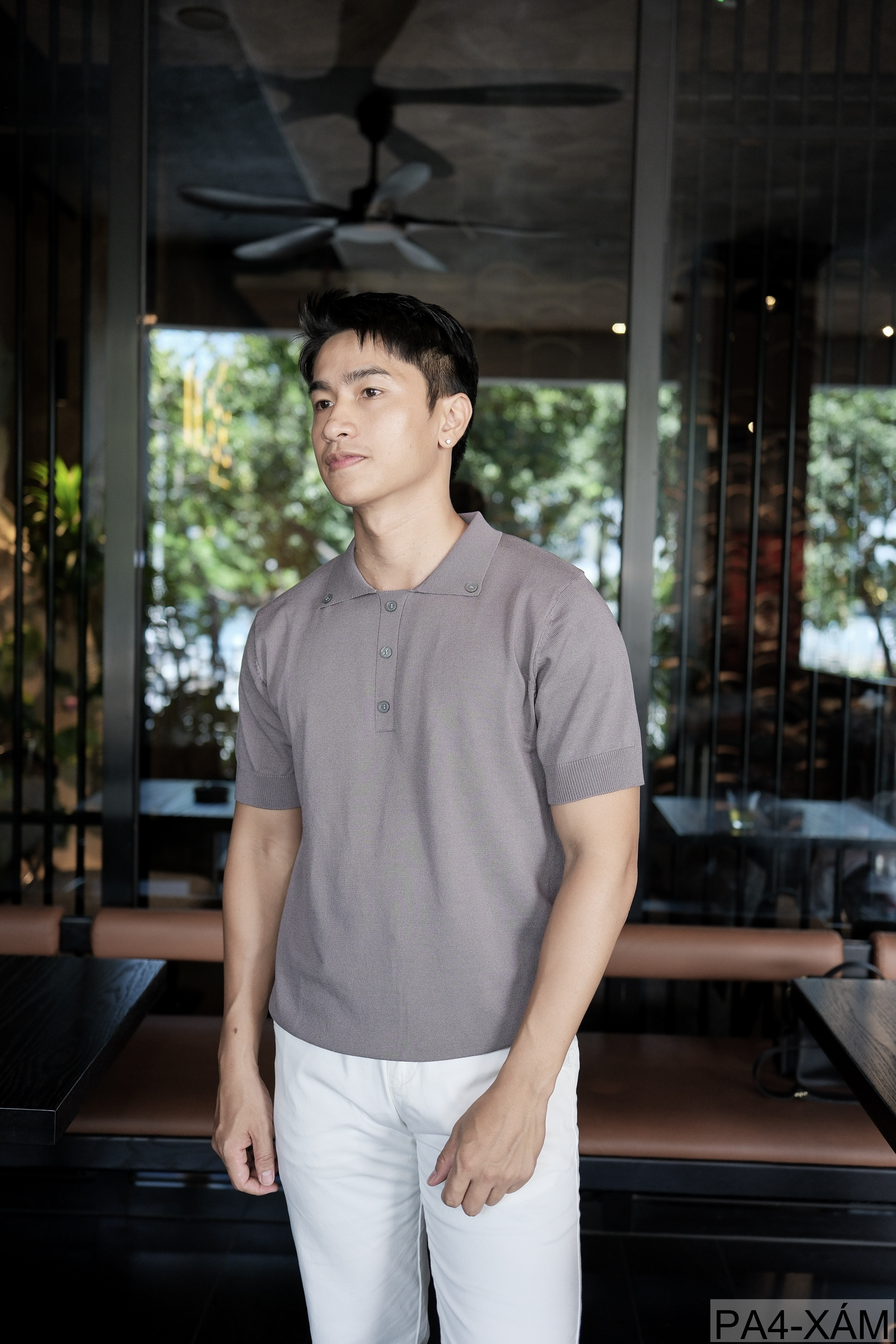 PA4 - Áo Polo Tay Ngắn Phong Cách Retro Mỹ Dáng Rộng, Chất Liệu Mềm Mại Thoáng Khí_thumbnail_4