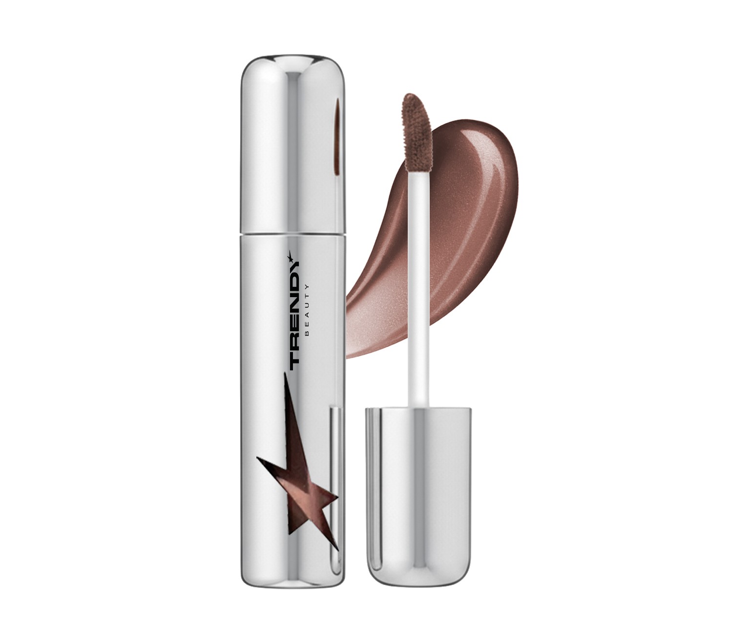 G08 Burn - Son bóng màu đỏ đất đậm Trendy Beauty Lip Gloss Silver Shot