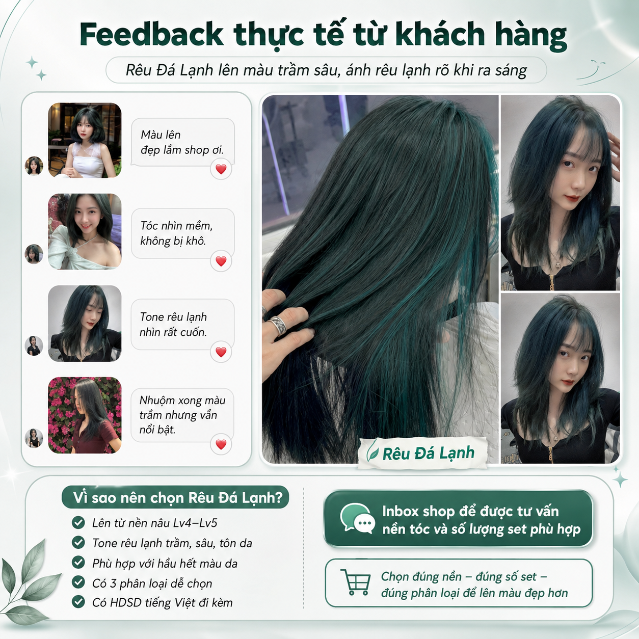 Thuốc Nhuộm Tóc RÊU ĐÁ LẠNH Tự Nhuộm Tại Nhà Không Tẩy, Hợp Đi Học Đi Chơi Siêu Tôn Da_thumbnail_9