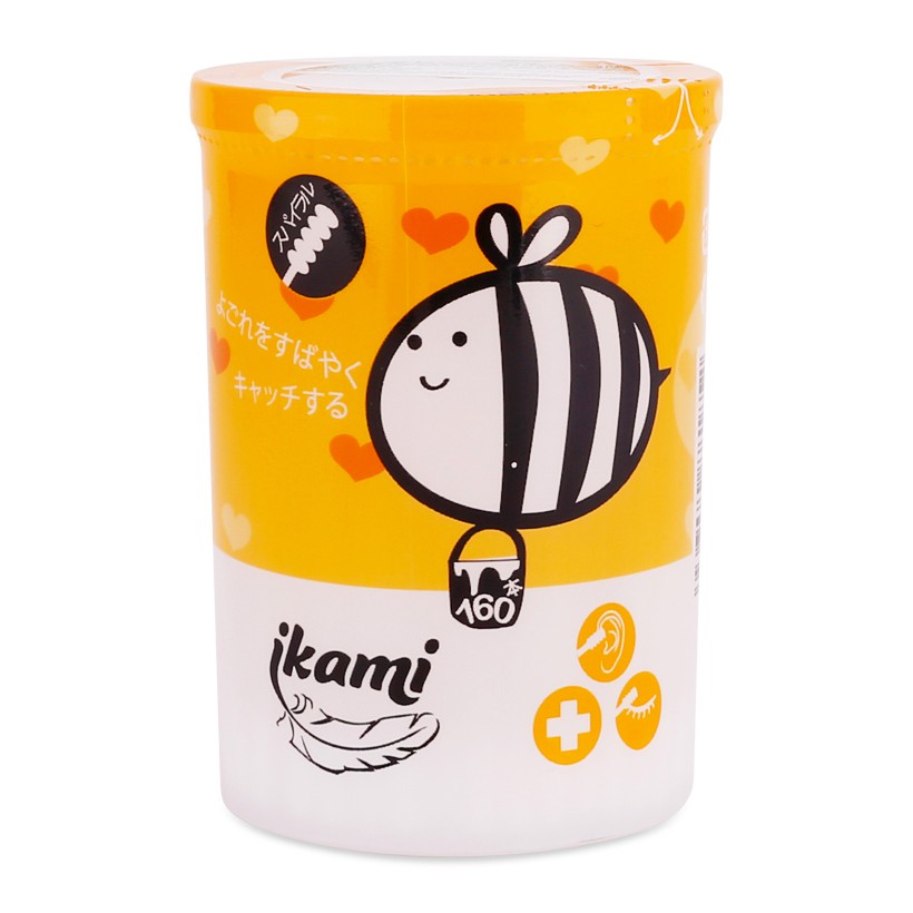 Bông tăm đầu xoắn nhỏ Ikami -ONG VÀNG (160c)