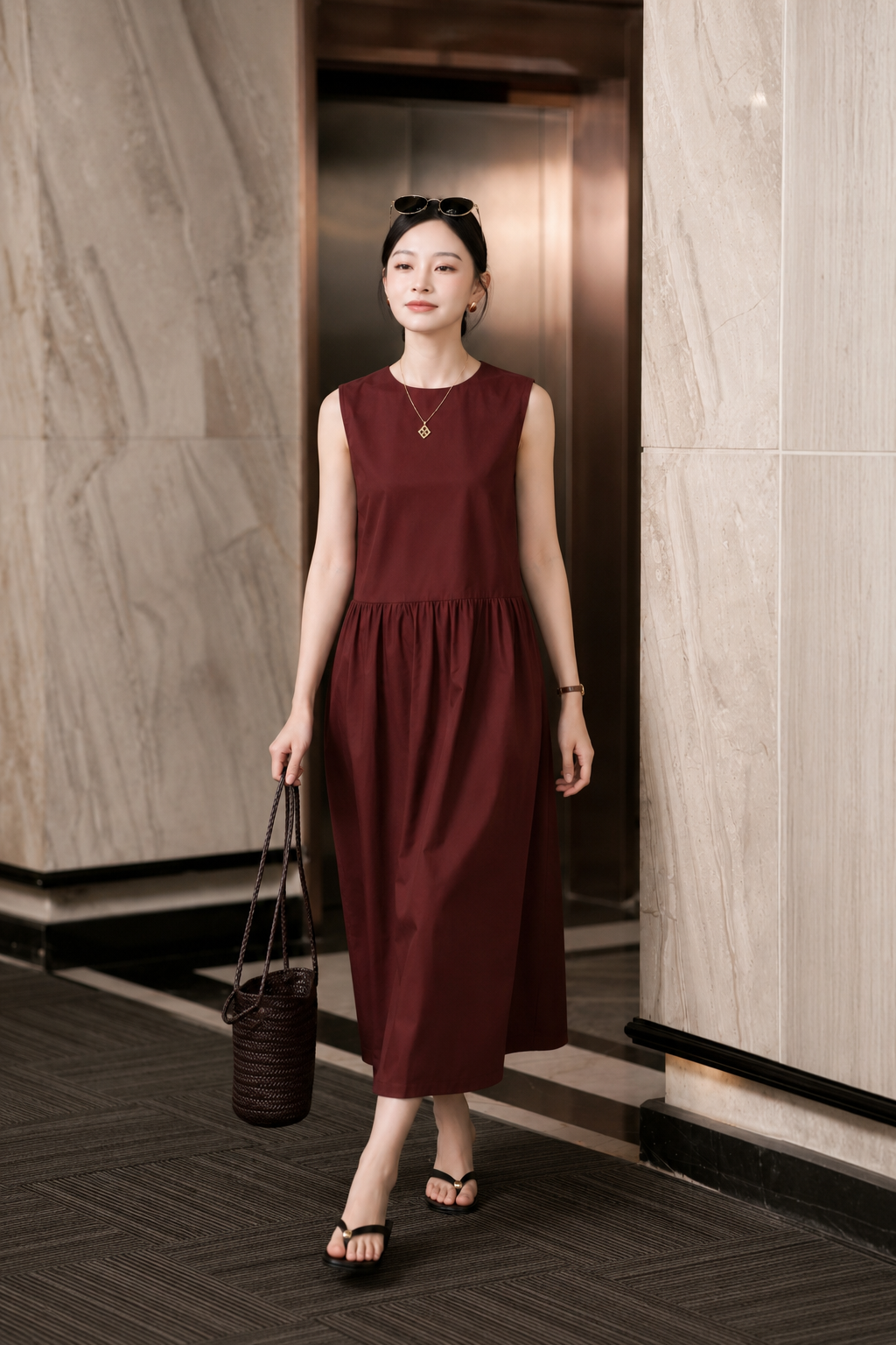 VD020 - Đầm Đỏ Ruby Poise - Thanh lịch, cuốn hút_thumbnail_2