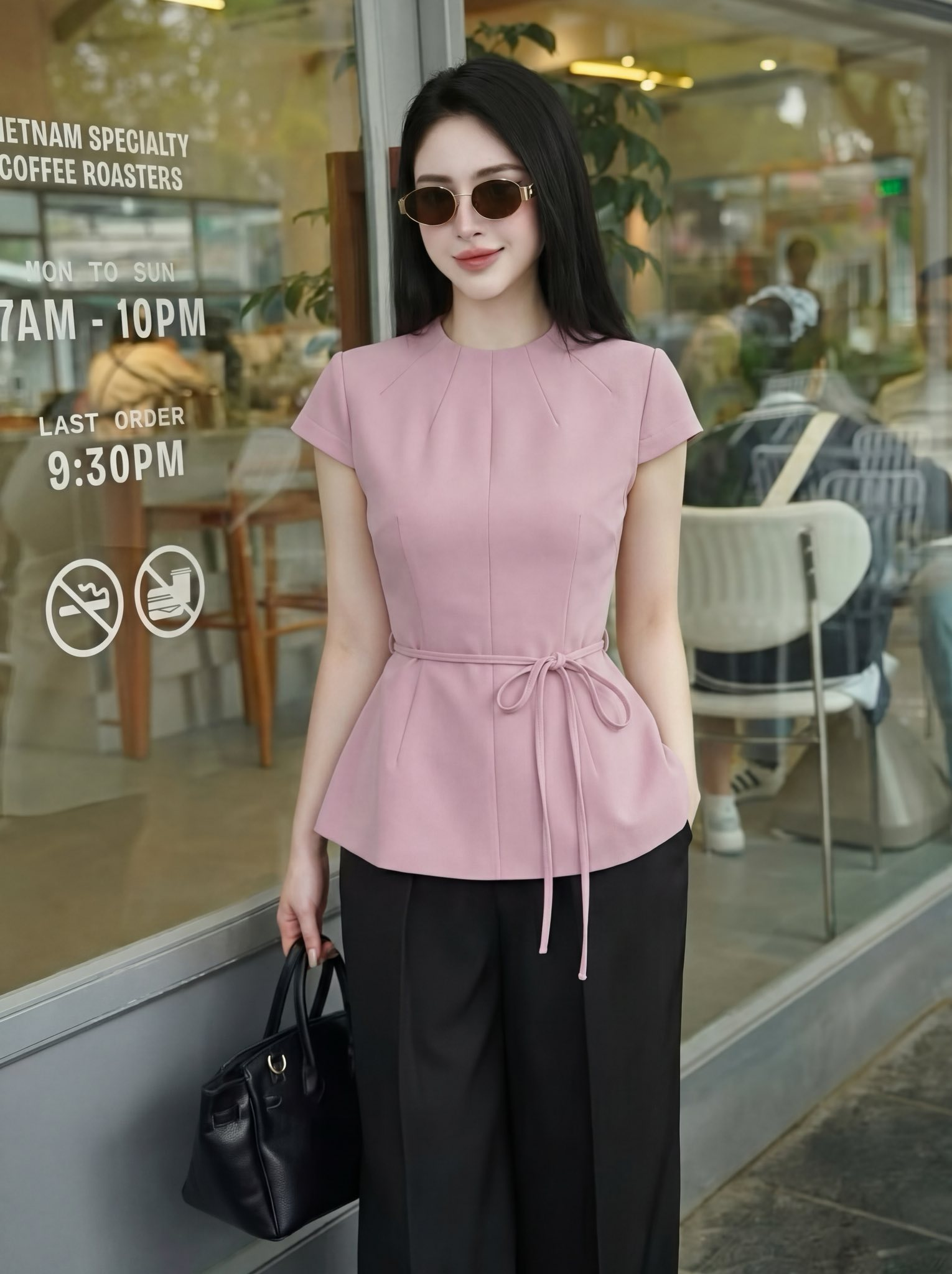 Áo Kiểu Nữ Tay Ngắn Peplum + Dây Eo HN.098 (C) (1451)_thumbnail_9