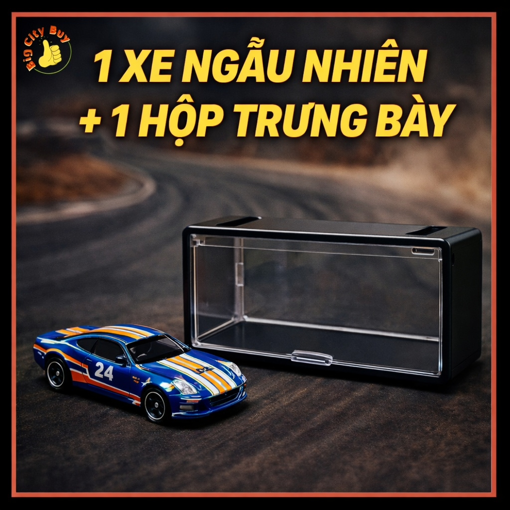Hộp đựng, trưng bày xe mô hình tỉ lệ 1/64 bằng nhựa acrylic trong suốt 8 ngăn chứa xe có thể tách rời_thumbnail_4
