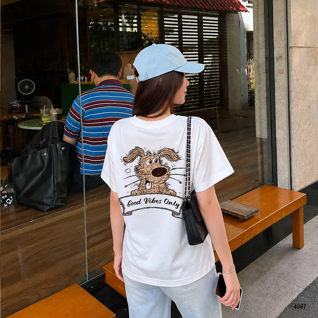 Áo thun boxy nam nữ Good vibes only Miucho 4087_thumbnail_3