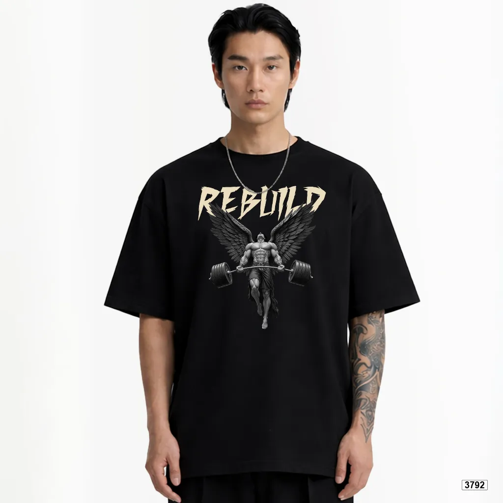 Áo thun nam form rộng Rebuild graphic thiên thần phong cách mạnh mẽ độc đáo TeePrint 3792_thumbnail_3