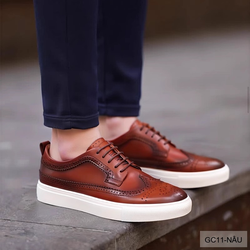 GC11 - Giày Nam Brogue Da Thật Phong Cách Anh Quốc Thiết Kế Sneaker Thời Trang_thumbnail_14
