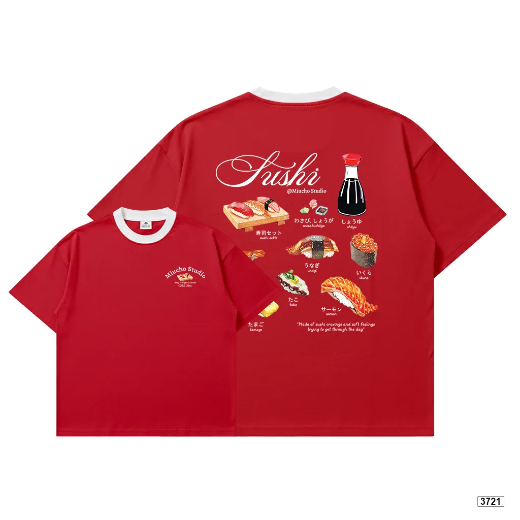 Áo thun boxy phối cổ mix màu đáng yêu Miucho Food 3721_thumbnail_0